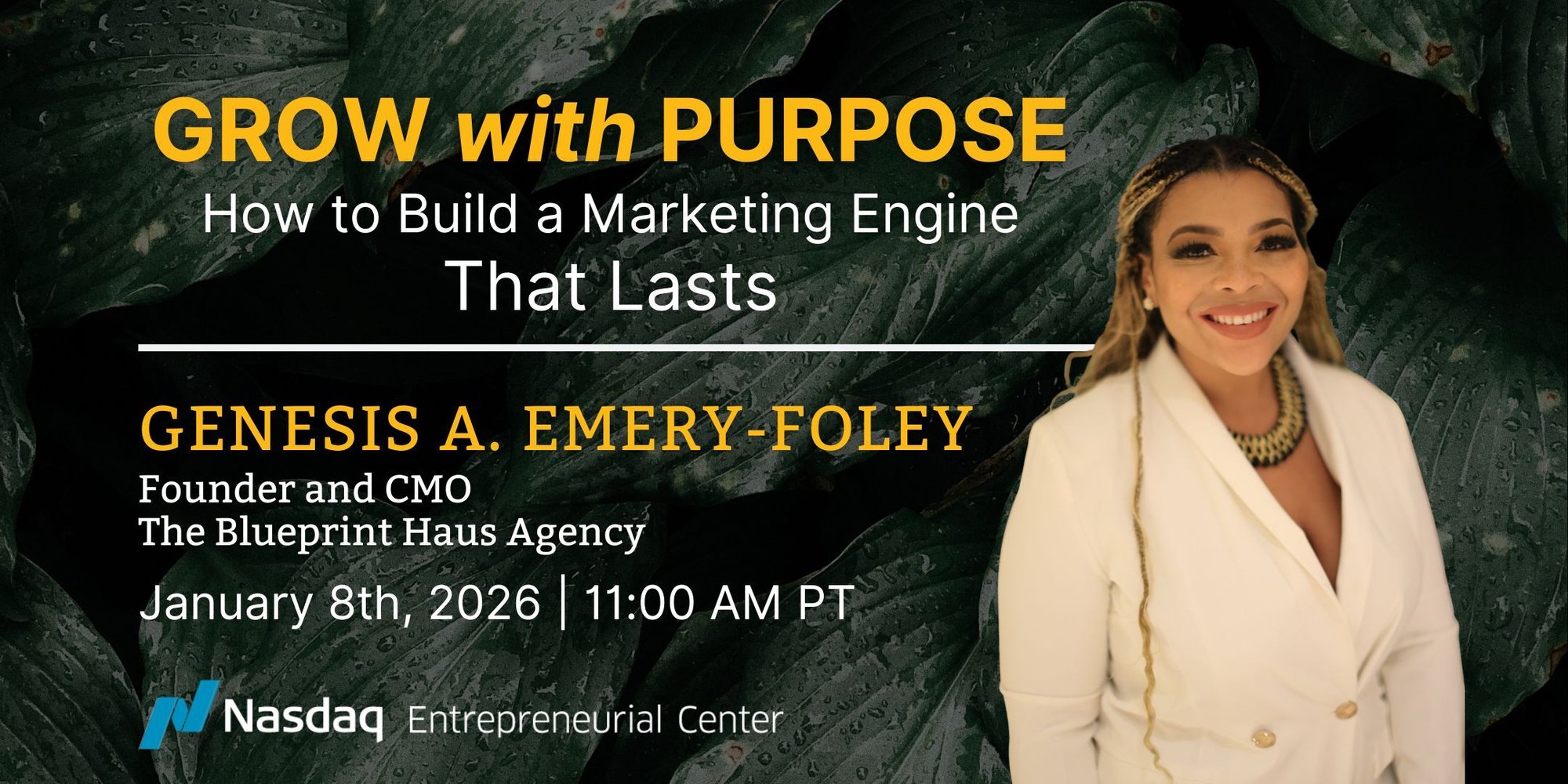1.8.26 @ 11am PT Grow with Purpose with Genesis Emery Banner-1 1.8.26 @ 11am PT Grow with Purpose with Genesis Emery Banner-1
